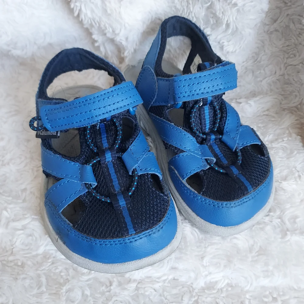 Columbia Techsun Wave Sandals Blue Hook & Loop Toddler Sz 9 Pool Beach Vacation